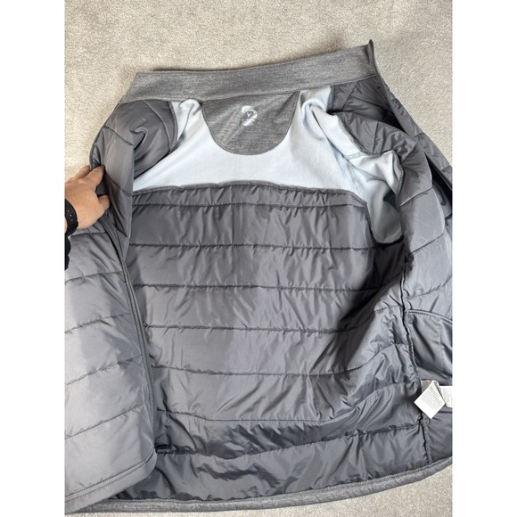 Callaway Golf Men Full Zip Quilted Puffer Jacket Tradewinds Platinum Gray Sz XL - Picture 5 of 9